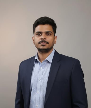 Image of CEO and MD Sarthak Upadhyay at LuomNt in black proffesional suit.